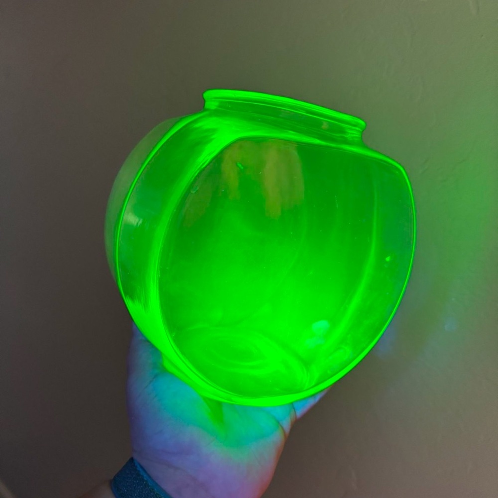 Uranium Glass Fish Bowl